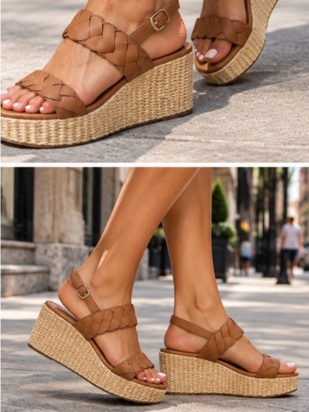 J.Crew Woven Platform Sandals – Tan – Size 8